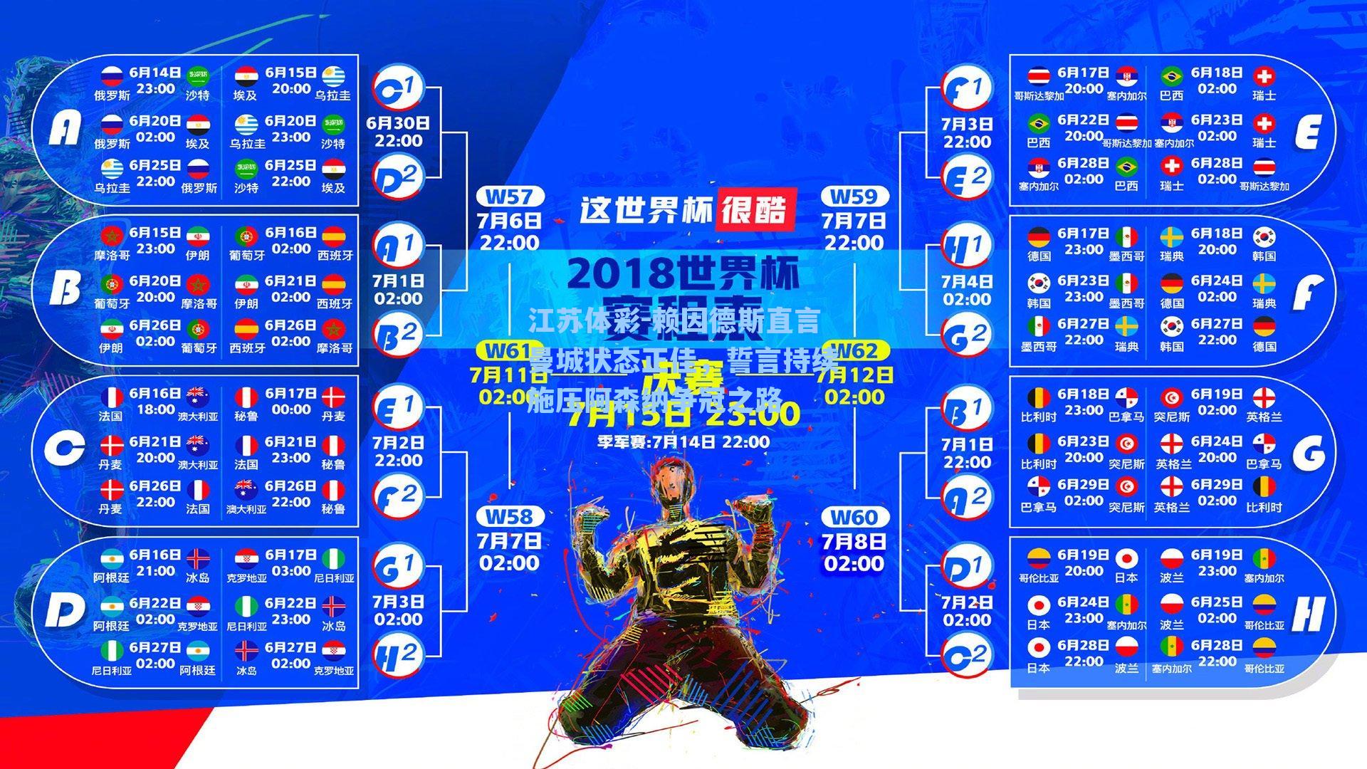 江苏体彩-赖因德斯直言曼城状态正佳，誓言持续施压阿森纳争冠之路